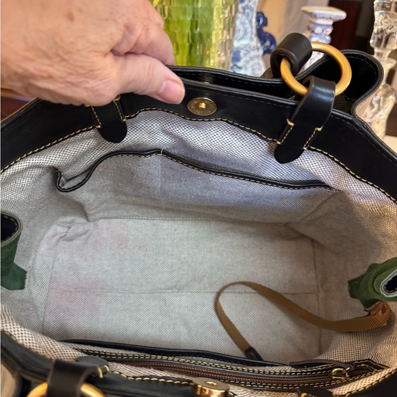 🖤 DOONEY & BOURKE BLACK LEATHER FLORENTINE LARGE ZIP BARLOW BAG! - Picture 12 of 16